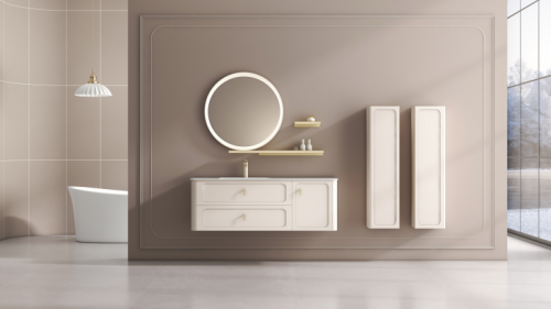 安华定制浴室柜豆蔻年华系列高级奶油色带来温馨“卫愈”生活