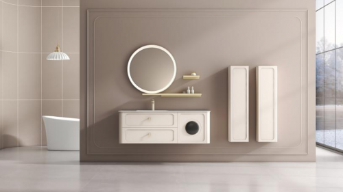 安华定制浴室柜豆蔻年华系列高级奶油色带来温馨“卫愈”生活(图2)