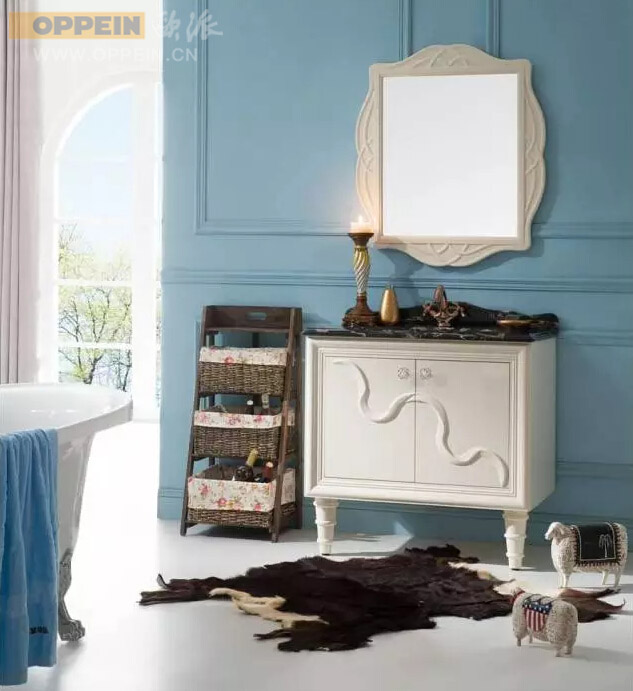 2016欧派欧式风格仿古实木浴室柜