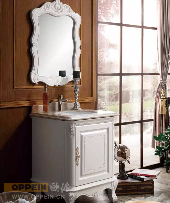 2016欧派欧式风格仿古实木浴室柜(图4)