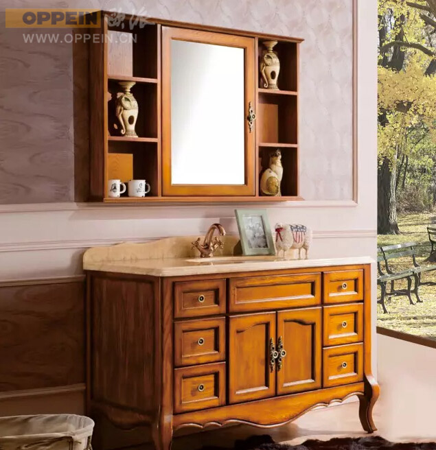 2016欧派欧式风格仿古实木浴室柜(图6)