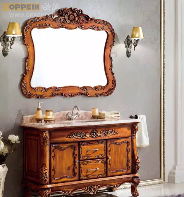 2016欧派欧式风格仿古实木浴室柜(图9)