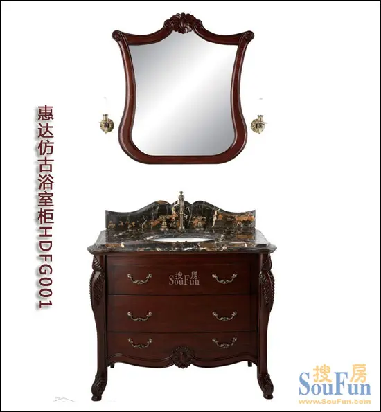 测评：惠达HDFG003实木浴室柜仿古风潮美轮美奂(图2)