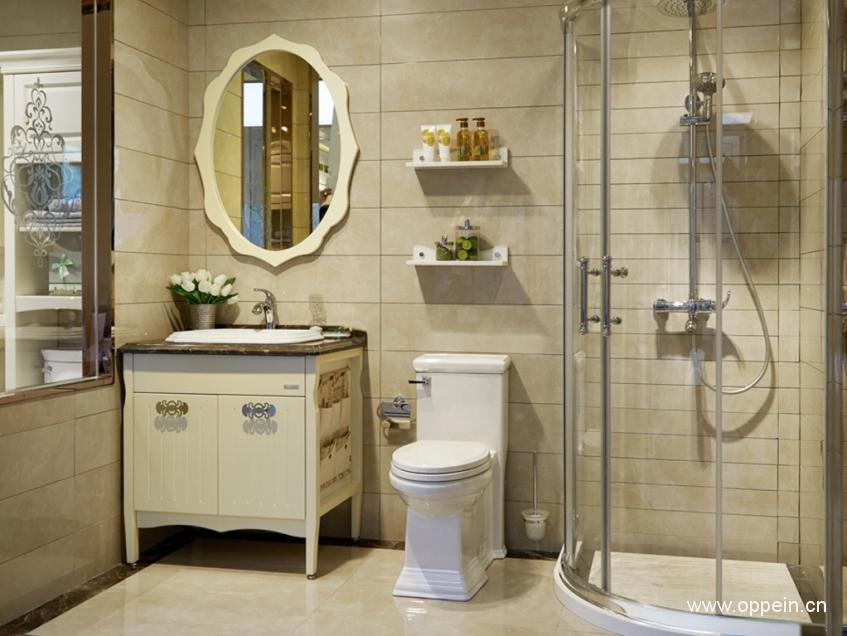 崇尚自然实木浴室柜效果图(图2)