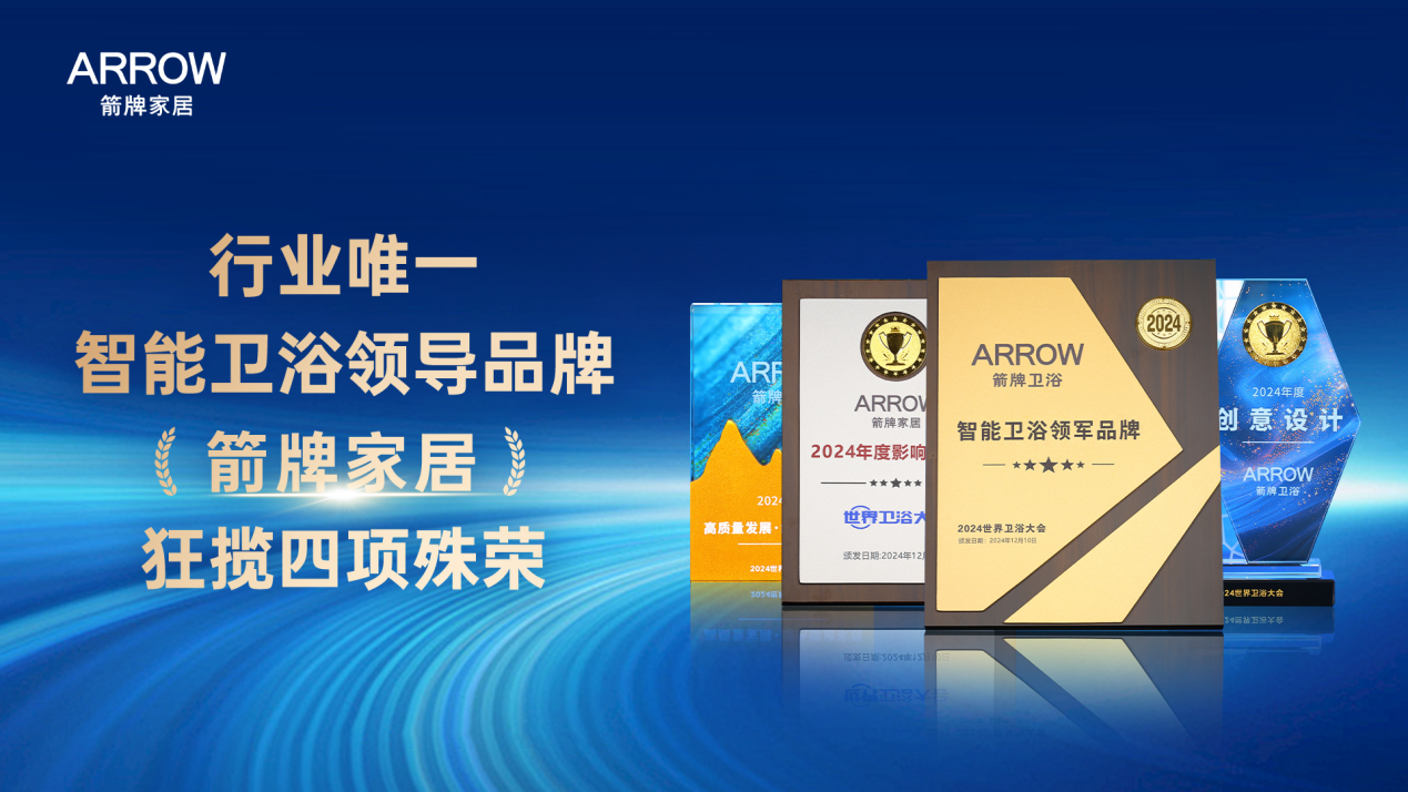 闪耀2024世界卫浴大会！箭牌家居狂揽四项殊荣(图2)