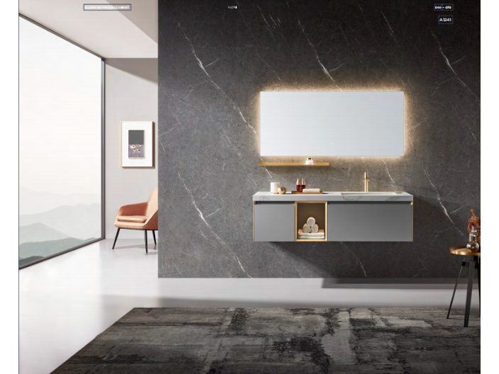 z6尊龙平台：宁波原木浴室柜定制胜欣建材商行供应(图3)