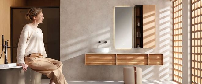 家里别墅装修有没有好看的浴室柜推荐？(图2)